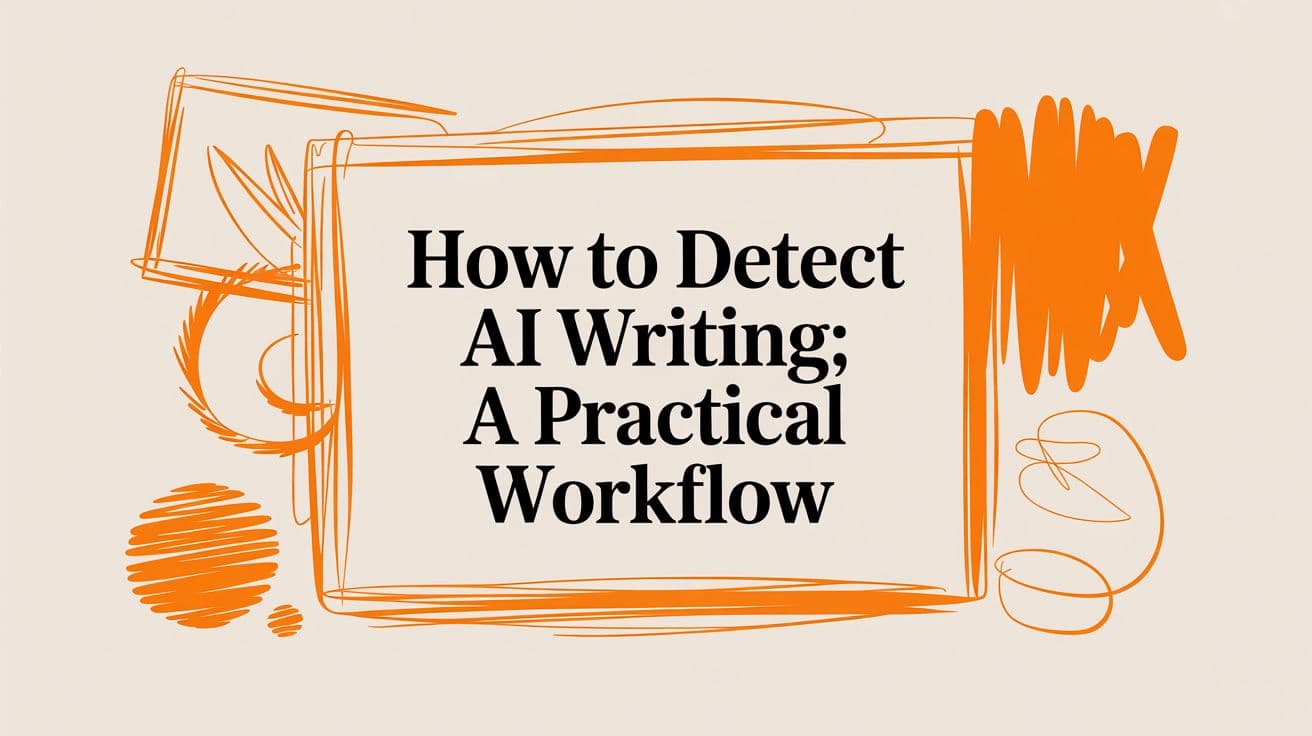 How to Detect AI Writing: A Practical Workflow
