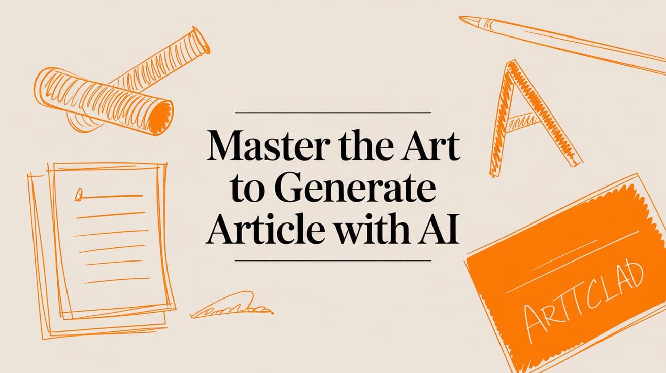 Master the Art to generate article with ai