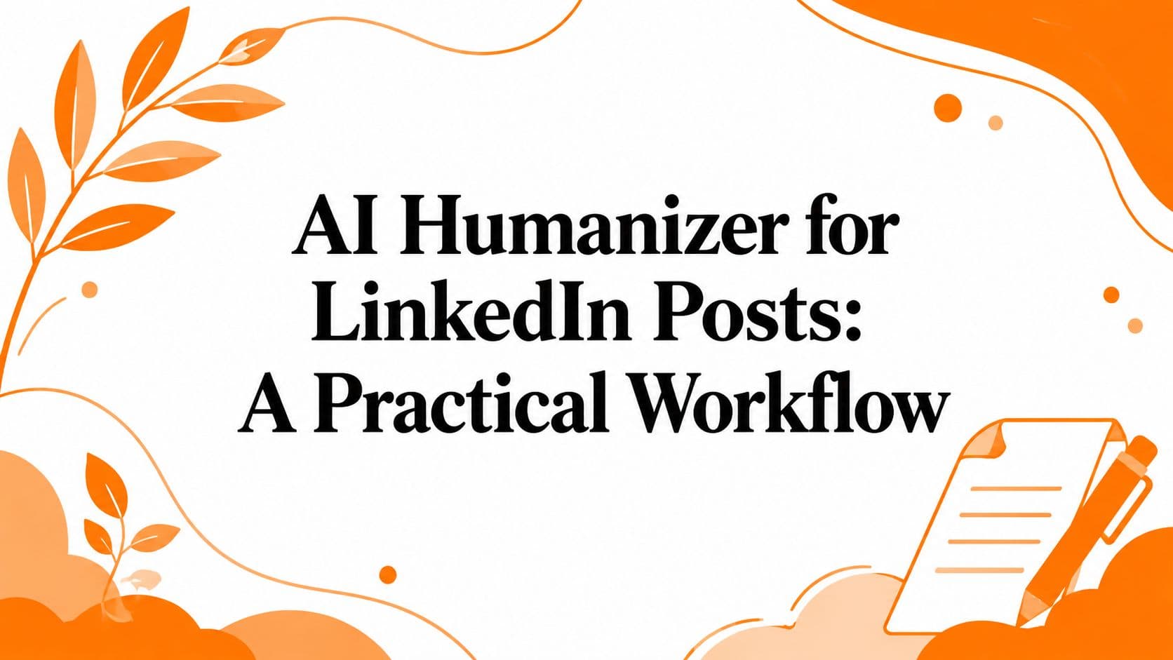 AI Humanizer for LinkedIn Posts: A Practical Workflow