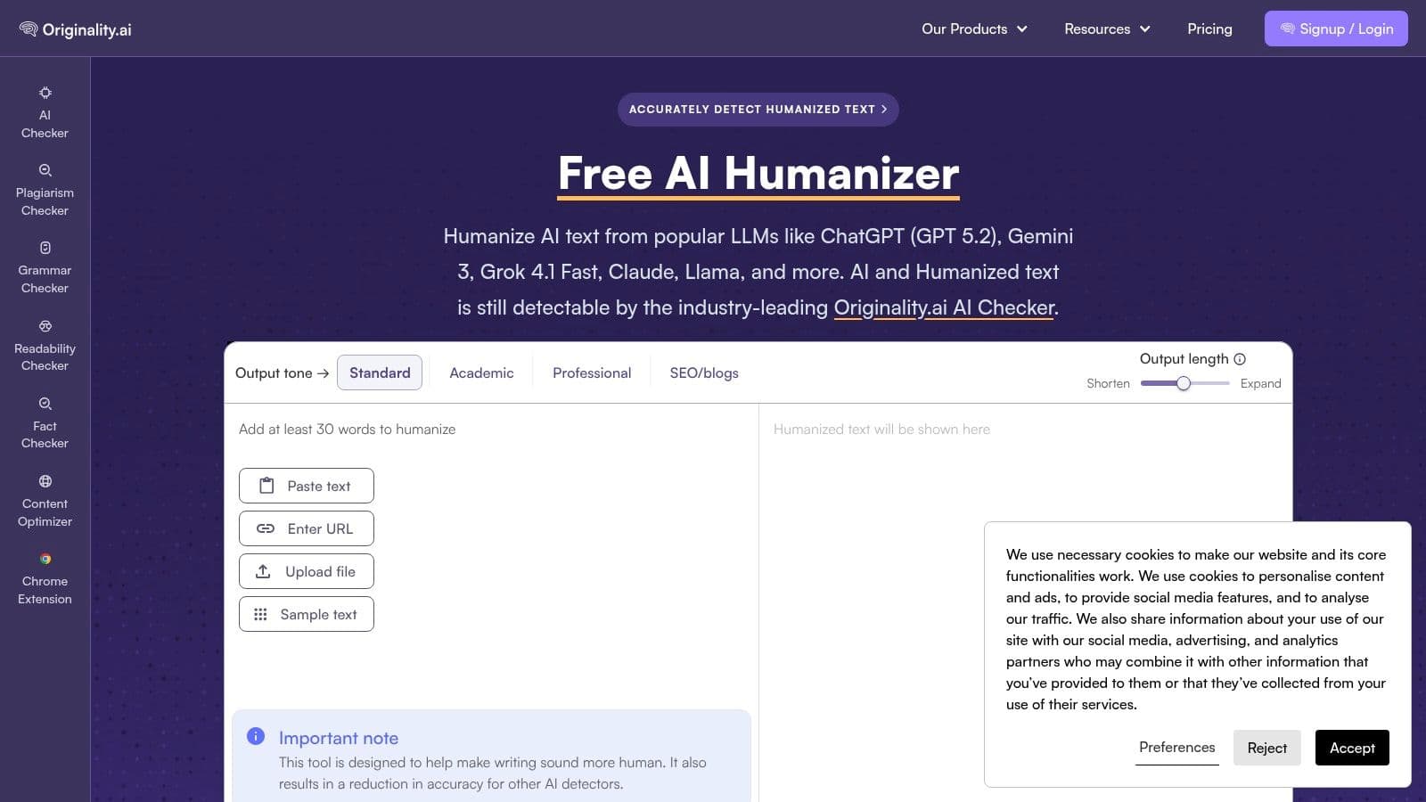 Originality.ai (AI Humanizer)